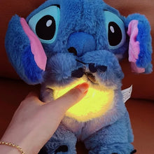 Load image into Gallery viewer, Kawaii Stitch Plush Doll Baby Sleeping Companion Sound Soothing Musical Kawaii With Air Bag and Light Doll Breathing Toys Gifts