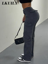 Load image into Gallery viewer, Adjustable Straight Fit Cargo Pants