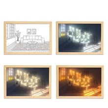 Load image into Gallery viewer, MODERN BEDSIDE PAINT LIGHTING WALL ART