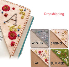 Load image into Gallery viewer, Personalized hand embroidered corner bookmar