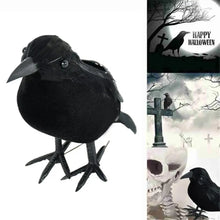 Load image into Gallery viewer, Simulation Black Crow Halloween Black Crow Props Simulation Fake Bird