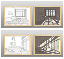 Load image into Gallery viewer, MODERN BEDSIDE PAINT LIGHTING WALL ART