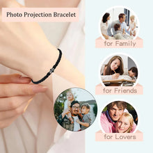 Load image into Gallery viewer, Custom Photo Bracelet with Photo Projection Hand Woven Personalized Photo Projection Bracelet Memory Bracelet Photo Wholesale