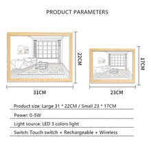 Load image into Gallery viewer, MODERN BEDSIDE PAINT LIGHTING WALL ART