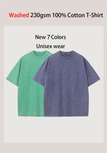 Load image into Gallery viewer, Custom Your LOGO Hip Hop Streetwear Men 100% Cotton T-shirts Oversized Washed Top Tee Unisex Summer Retro Brand Personalized