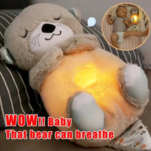 Load image into Gallery viewer, Breathing Bear Baby Soothing Otter Plush Doll Toy Baby Kids Soothing Music Baby Sleeping Companion Sound and Light Doll Toy Gift
