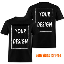 गैलरी व्यूवर में इमेज लोड करें, Custom T-shirt Design Your Own Text Logo Professional Image Processing Cotton Short Sleeve Men Women Personalized T Shirts Gifts