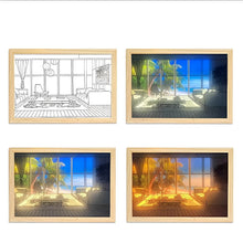 Load image into Gallery viewer, MODERN BEDSIDE PAINT LIGHTING WALL ART