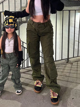 Load image into Gallery viewer, Adjustable Straight Fit Cargo Pants