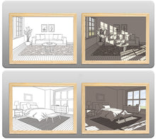 Load image into Gallery viewer, MODERN BEDSIDE PAINT LIGHTING WALL ART