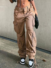 Load image into Gallery viewer, Adjustable Straight Fit Cargo Pants