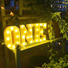 Load image into Gallery viewer, Alphabet Letter LED Lights Luminous Number Lamp Decor Battery Night Light for home Wedding Birthday Christmas party Decoration 2024