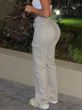 Load image into Gallery viewer, Adjustable Straight Fit Cargo Pants