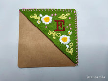 Load image into Gallery viewer, Personalized hand embroidered corner bookmar