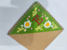 Load image into Gallery viewer, Personalized hand embroidered corner bookmar