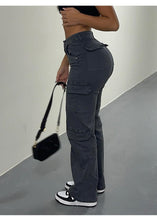 Load image into Gallery viewer, Adjustable Straight Fit Cargo Pants
