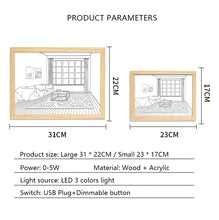 Load image into Gallery viewer, MODERN BEDSIDE PAINT LIGHTING WALL ART