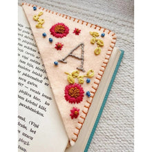 Load image into Gallery viewer, Personalized hand embroidered corner bookmar