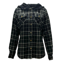 Load image into Gallery viewer, Plush Check Print Hooded Coat