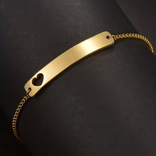 Load image into Gallery viewer, Personalized Dainty Chain Bracelet - Custom Name ID - Adjustable Hand Chain - Birthday Gift - Minimalist Jewelry