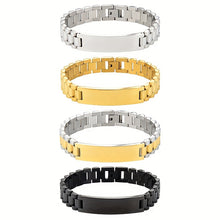 गैलरी व्यूवर में इमेज लोड करें, Customized Personalized Stainless Steel Men's Bracelet, Gift For Boyfriend Or Father, Father's Day Gifts