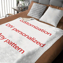 Load image into Gallery viewer, Personalized Special Pattern Flannel Blanket, Soft and Warm Memorable Moments Keepsake Blanket, Great Holiday Gift for Friends, Family And Lovers, Used for Nap, Camping, Travel and Car