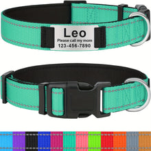 Load image into Gallery viewer, Personalized Reflective Neoprene Dog Collar Keep Your Pet Safe and Comfortable at Night