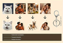 Load image into Gallery viewer, Photo Custom Acrylic Key Pendant, Lovers, Friends, Pets And Others, Double-Sided Effect, Special Shaped Effect Customized According to Photo