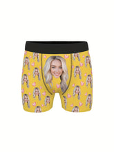 Load image into Gallery viewer, Customized Men's Boxer Briefs Personalized Face Photo & Love Print Novelty Underwear Comfy High Elastic Underpants For Him, Romantic Gift For Boyfriend Or Husband
