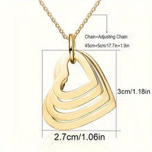 गैलरी व्यूवर में इमेज लोड करें, Personalized Stainless Steel Engraved Name Necklace Custom Name Multilayer Heart Pendant Necklace Charm Women's Name Plate Jewelry Holiday Ornament Gifts For Girlfriend