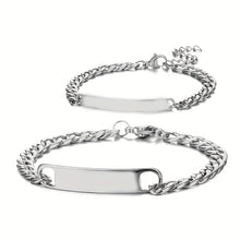 Load image into Gallery viewer, 2pcs/Set Custom Name Anniversary Couple Bracelet Stainless Steel High Quality Jewelry Set Gift For Men And Women
