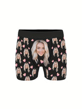Load image into Gallery viewer, Customized Men's Boxer Briefs Personalized Face Photo & Love Print Novelty Underwear Comfy High Elastic Underpants For Him, Romantic Gift For Boyfriend Or Husband