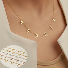 Load image into Gallery viewer, Personalized Women's Initial Necklace - Golden/Silvery Stainless Steel Pendant Jewelry