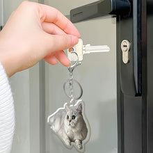 Load image into Gallery viewer, Photo Custom Acrylic Key Pendant, Lovers, Friends, Pets And Others, Double-Sided Effect, Special Shaped Effect Customized According to Photo