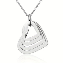 गैलरी व्यूवर में इमेज लोड करें, Personalized Stainless Steel Engraved Name Necklace Custom Name Multilayer Heart Pendant Necklace Charm Women's Name Plate Jewelry Holiday Ornament Gifts For Girlfriend