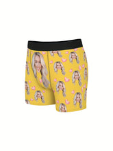 Load image into Gallery viewer, Customized Men's Boxer Briefs Personalized Face Photo & Love Print Novelty Underwear Comfy High Elastic Underpants For Him, Romantic Gift For Boyfriend Or Husband