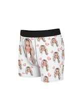Load image into Gallery viewer, Customized Men's Boxer Briefs Personalized Face Photo & Love Print Novelty Underwear Comfy High Elastic Underpants For Him, Romantic Gift For Boyfriend Or Husband