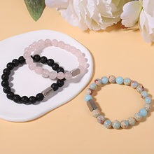 Load image into Gallery viewer, Personalized Beaded Bracelet with Engraving - Perfect Gift for Birthday, Anniversary, Mom, and Family