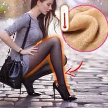 Load image into Gallery viewer, Flawless Legs Fake Translucent Warm Plush Lined Elastic Tights