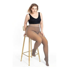 Load image into Gallery viewer, Flawless Legs Fake Translucent Warm Plush Lined Elastic Tights