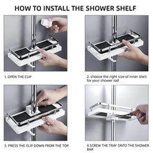 Load image into Gallery viewer, Shower rod storage shelf