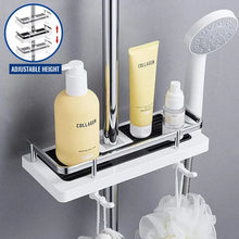 Load image into Gallery viewer, Shower rod storage shelf