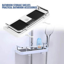 Load image into Gallery viewer, Shower rod storage shelf