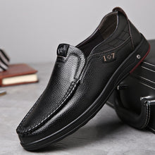Load image into Gallery viewer, DRESSYE Mens Genuine Leather Soft Insole Casual Business Slip On Loafers