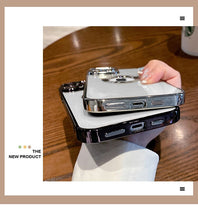 गैलरी व्यूवर में इमेज लोड करें, कैमरा प्रोटेक्टर के साथ पारदर्शी iPhone केस