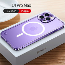 गैलरी व्यूवर में इमेज लोड करें, Aluminumalloy Frame Magnetic Charging iPhone Case