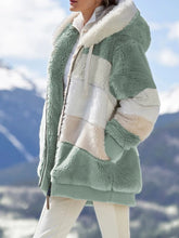 Load image into Gallery viewer, Coat Warm Hooded Zip Up Fuzzy Winter Jacket with Pockets