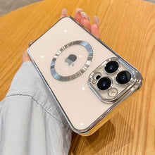 Load image into Gallery viewer, New Version 2.0 Transparent Electroplated iPhone Case With Camera Protector