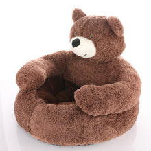 Load image into Gallery viewer, Teddy Bear Cuddler Cat Bed Dog Bed