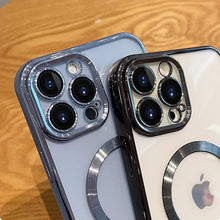 Load image into Gallery viewer, New Version 2.0 Transparent Electroplated iPhone Case With Camera Protector